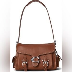 COACH Cargo Soft Western Tabby Shoulder Bag Burnished Amber Grain Leather